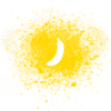 The Speckled Banana logo: A yellow paint splatter logo with a banana shape cut out of the middle.